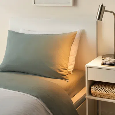 Ikea Dvala Sheet Set, Gray-green, Twin