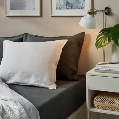 Ikea Dytåg Fitted Sheet, Dark Gray, King