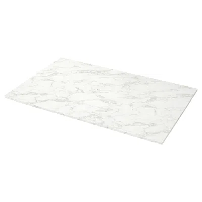 Ikea Ekbacken Countertop For Kitchen Island, White Lively Marble Effect/laminate, 74x42x1 1/8 "