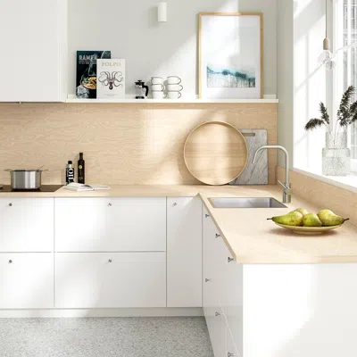 Ikea Ekbacken Countertop, Plywood Effect/laminate, 98x1 1/8 "