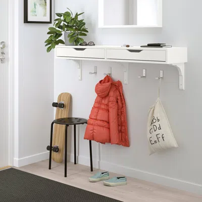 Ikea Ekby Alex Shelf With Drawers, White, 46 7/8x11 3/8 "