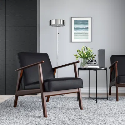 Ikea Ekenäset Armchair, Jonsbyn Black, Backrest Height: 18 1/8 "