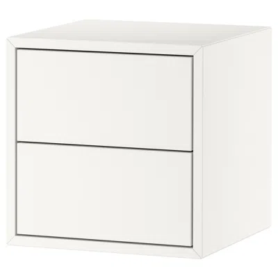 Ikea Eket Cabinet With 2 Drawers, White, 13 3/4x13 3/4x13 3/4 "