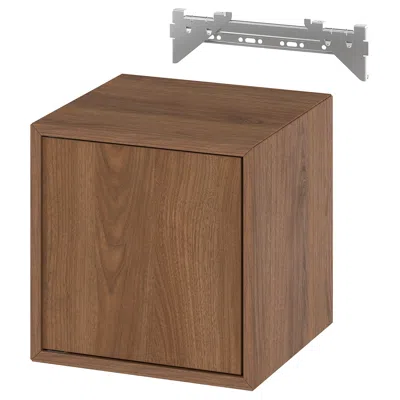 Ikea Eket Wall Cabinet/1 Door, Walnut Effect, 13 3/4x13 3/4x13 3/4 "