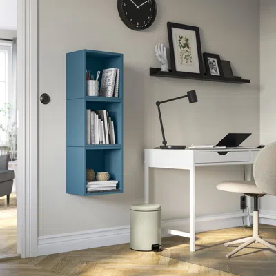 Ikea Eket Wall-mounted Cabinet Combination, Dark Gray-blue, 27 1/2x9 7/8x41 3/8 "