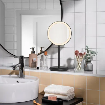 Ikea Ekfänn Table Mirror With Integrated Lighting, Dimmable/black, Length: 15 3/4 "