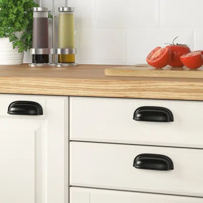 Ikea Eneryda Cup Cabinet Pull, Black, 3 1/2 "