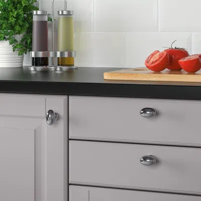 Ikea Eneryda Knob, Chrome Plated, 1 3/8 "