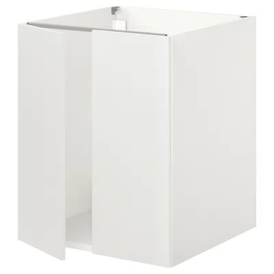 Ikea Enhet Base Cabinet For Sink With Doors, White, 24x24 3/4x30 "
