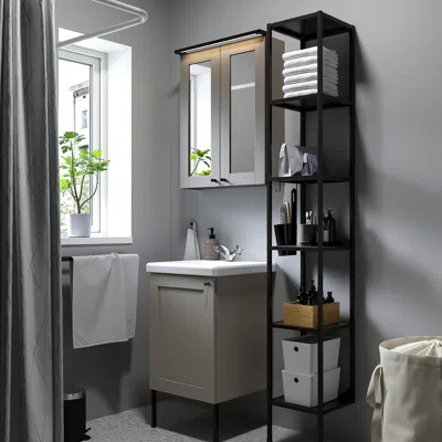 Ikea Enhet Bathroom, Anthracite/gray Frame, 18 "