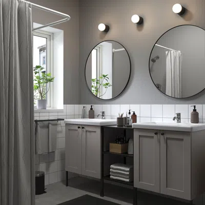 Ikea Enhet Bathroom, Anthracite/gray Frame, 24 "