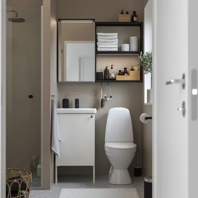 Ikea Enhet Bathroom, Anthracite/white, 18 "