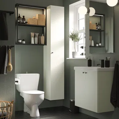 Ikea Enhet Bathroom, Anthracite/white, 24 "
