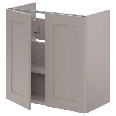 Ikea Enhet Bathroom Vanity With 2 Doors, Gray/gray Frame, 24x12 3/4x24 "