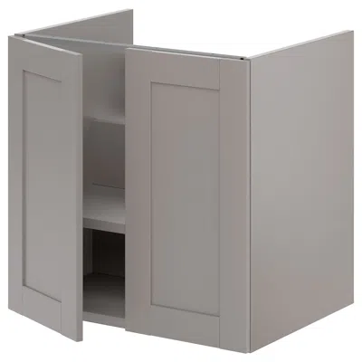 Ikea Enhet Bathroom Vanity With 2 Doors, Gray/gray Frame, 24x18 3/4x24 "