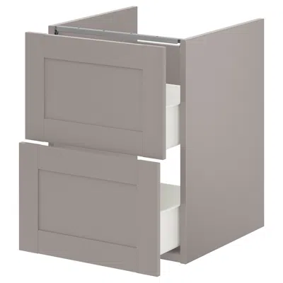 Ikea Enhet Bathroom Vanity With 2 Drawers, Gray/gray Frame, 18x18 3/4x24 "