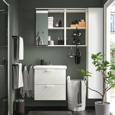 Ikea Enhet Bathroom, White, 24 "