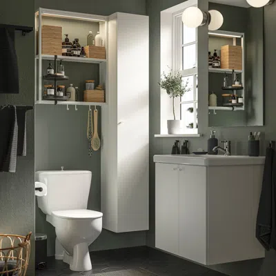 Ikea Enhet Bathroom, White, 24 "