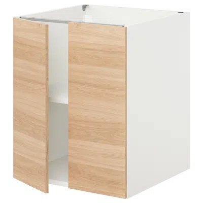 Ikea Enhet Bc With Shlf/doors, White/oak Effect, 24x24 3/4x30 "
