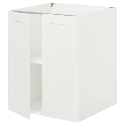 Ikea Enhet Bc With Shlf/doors, White/white Frame, 24x24 3/4x30 "