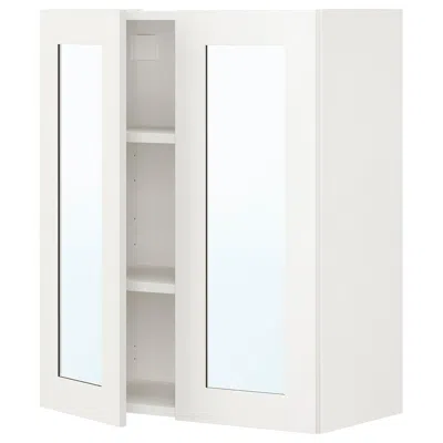 Ikea Enhet Mirror Cab/2 Door, White/white Frame, 24x12 3/4x30 "