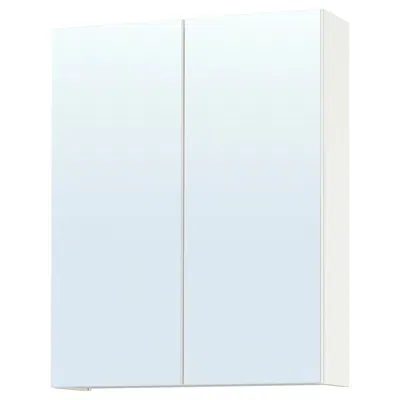 Ikea Enhet Mirror Cabinet With Doors, White, 24x6 5/8x30 "