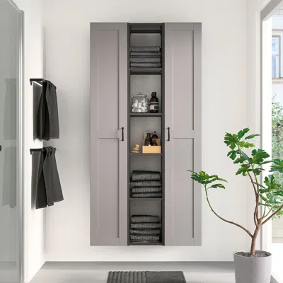 Ikea Enhet Storage Combination, Anthracite/gray Frame, 36x12 3/4x72 "