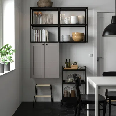 Ikea Enhet Storage Combination, Anthracite/gray Frame, 48x12 3/4x60 "