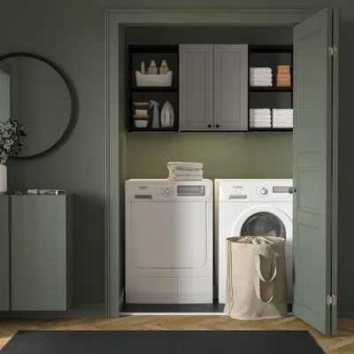 Ikea Enhet Storage Combination, Anthracite/gray Frame, 60x12 3/4x30 "
