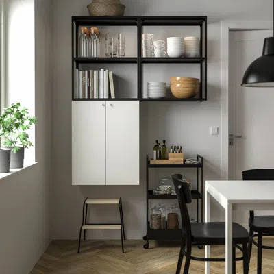 Ikea Enhet Storage Combination, Anthracite/white, 48x12 3/4x60 "