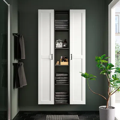 Ikea Enhet Storage Combination, Anthracite/white Frame, 36x12 3/4x72 "