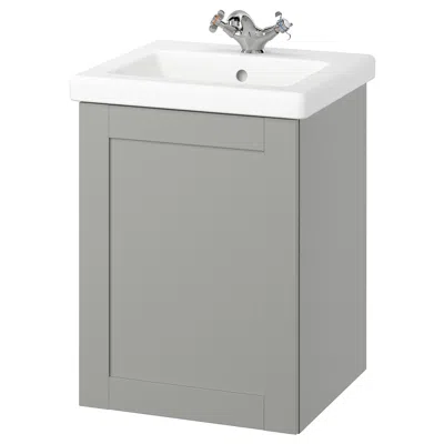 Ikea Enhet / Tvällen Bathroom Vanity With Door/sink/faucet, Gray/gray Frame, 19 5/8x19 1/8x26 "