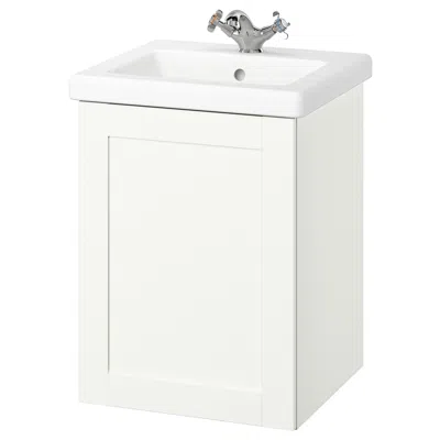 Ikea Enhet / Tvällen Bathroom Vanity With Door/sink/faucet, White/white Frame, 19 5/8x19 1/8x26 "