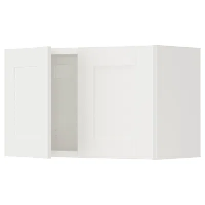 Ikea Enhet Wall Cabinet With Doors, White/white Frame, 24x12 3/4x15 "