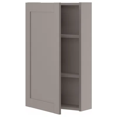 Ikea Enhet Wall Cabinet/1 Door, Gray/gray Frame, 18x6 3/4x30 "