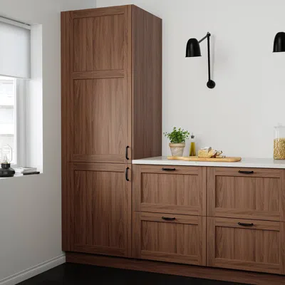 Ikea Enköping Door, Brown Walnut Effect, 15x30 "