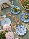 Ikea Entusiasm Side Plate, Patterned/blue, 7 "