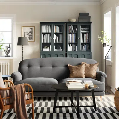 Ikea Esseboda 3-seat Sofa, Tallmyra Medium Gray, Armrest Height: 23 5/8 "
