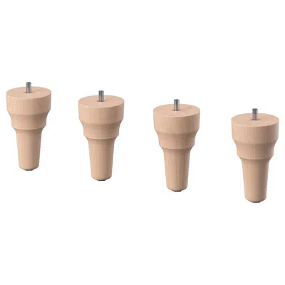 Ikea Esseboda Legs For Sofa, Birch, Height: 4 3/4 " In Brown