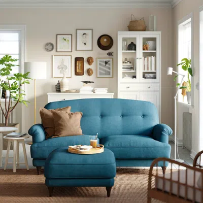 Ikea Esseboda Loveseat, Tallmyra Blue, Armrest Height: 23 5/8 "