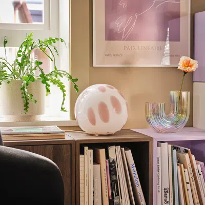 Ikea Fado Table Lamp, Pink/glass, 10 "