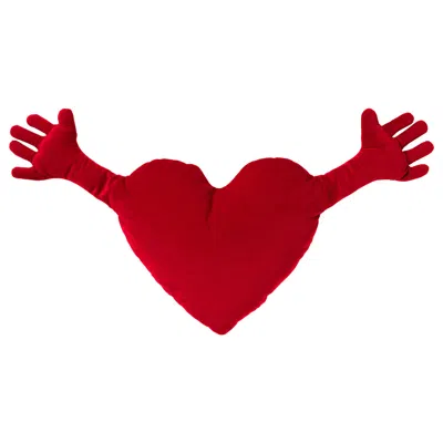 Ikea Famnig Hjärta Cushion, Red, 16x40 "