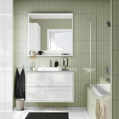 Ikea Faxälven Mirror Cabinet With Built-in Lighting, White, 36x6x37 "