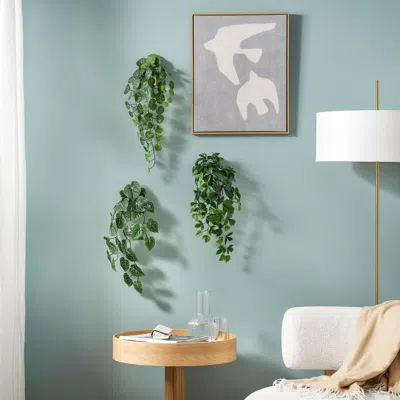 Ikea Fejka Artificial Plant, Set Of 3, With Wall Holder/indoor/outdoor Green