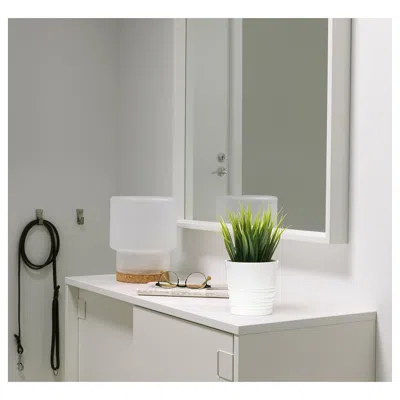 Ikea Fejka Artificial Potted Plant, Indoor/outdoor Grass, 3 ½ " In White