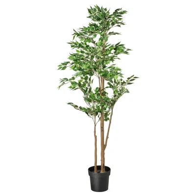 Ikea Fejka Artificial Potted Plant, Indoor/outdoor Weeping Fig, 8 ¼ " In Green