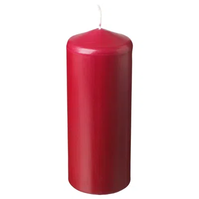 Ikea Fenomen Unscented Pillar Candle, Red, 7 ½ "