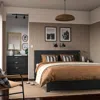 Ikea Fågelfjället Bed Frame, Black Oak Effect, Full/double In Brown