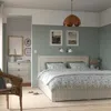 Ikea Fågelfjället Bed Frame With 2 Storage Boxes, Off-white/luröy, Full/double In Blue