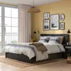 Ikea Fågelfjället Bed Frame With 4 Storage Boxes, Black Oak Effect, Full/double In Multi